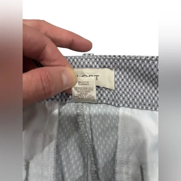 Ann Taylor Loft Original Size 8 houndstooth geometric pattern High Rise - Picture 6 of 10
